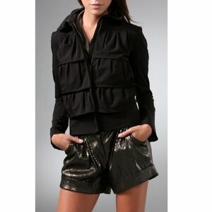 Diane Von Furstenberg Cupcake Bomber Black  Jacket  Size 2